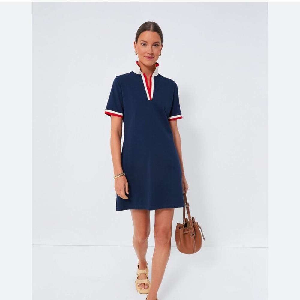 NWT Tuckernuck Hutton Polo Dress Midnight Navy Size Small